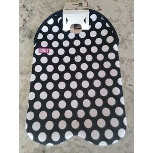New BUILT NY Insulated Double Tote  2- 750ml Wine Bottles Polka Dots Black/White